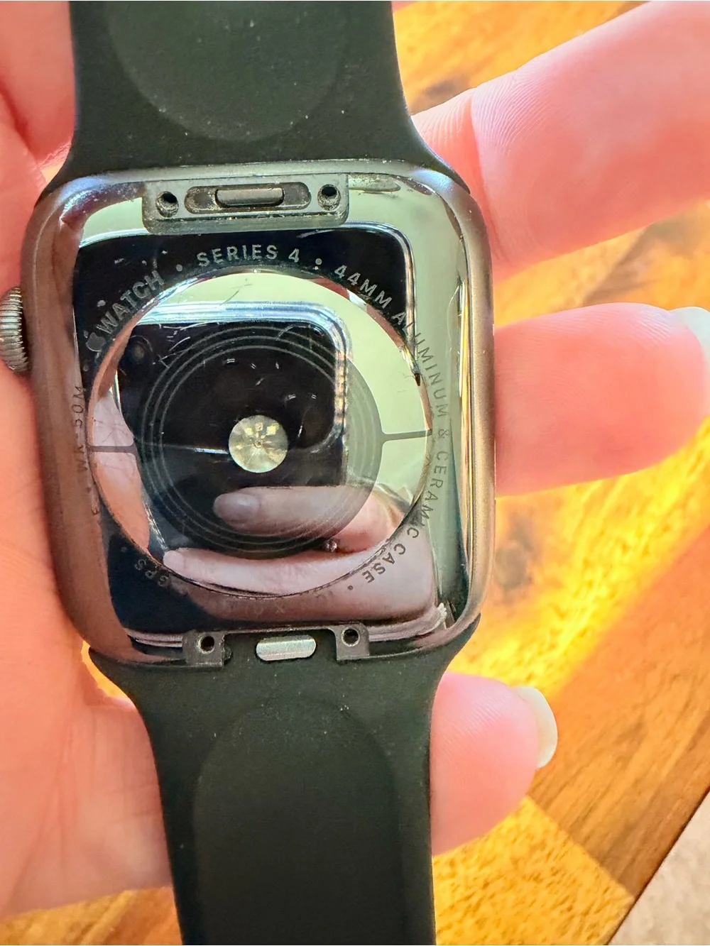 Apple Series 4 Black Smartwatch with Black Silicone Band
